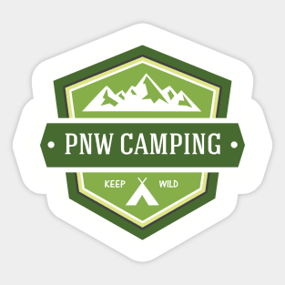 Pacific Northwest camping badge Sticker